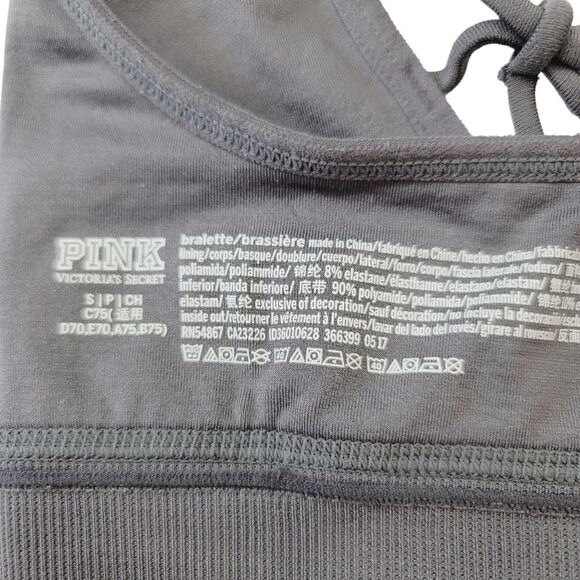 Victoria's Secret Pink Strappy Bralette Sports Bra in Gray Size Small - Picture 7 of 9